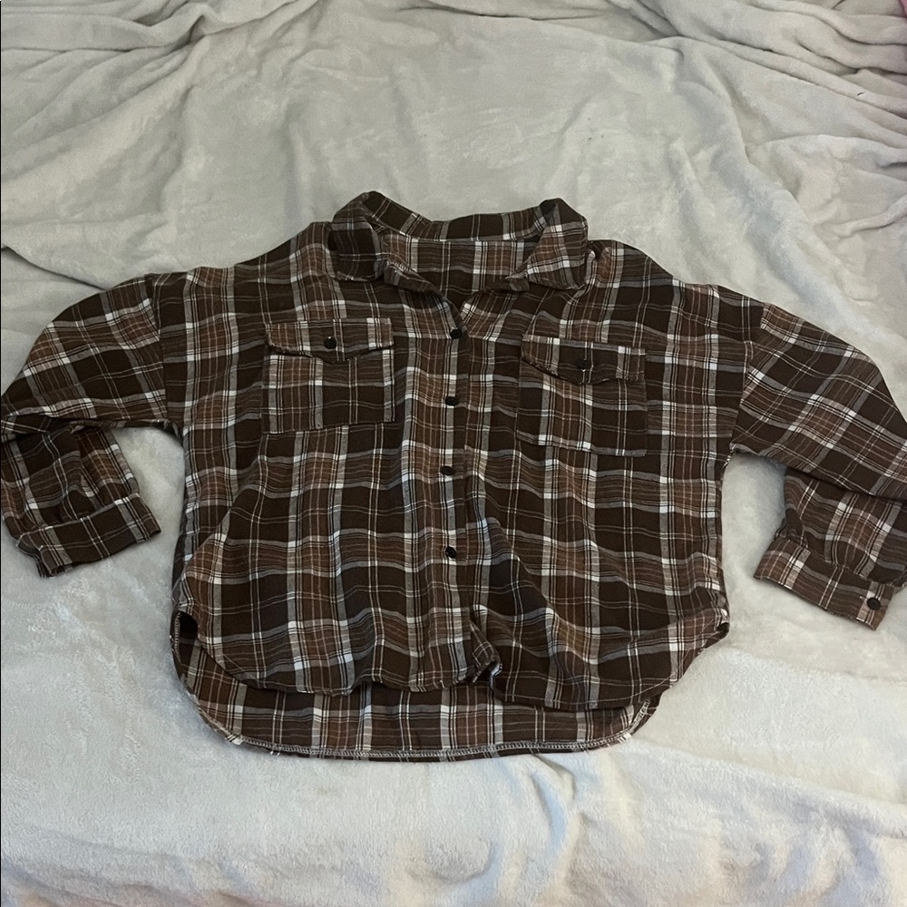 Brown Plaid Shirt